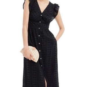 Black eye light midi dress - JCrew